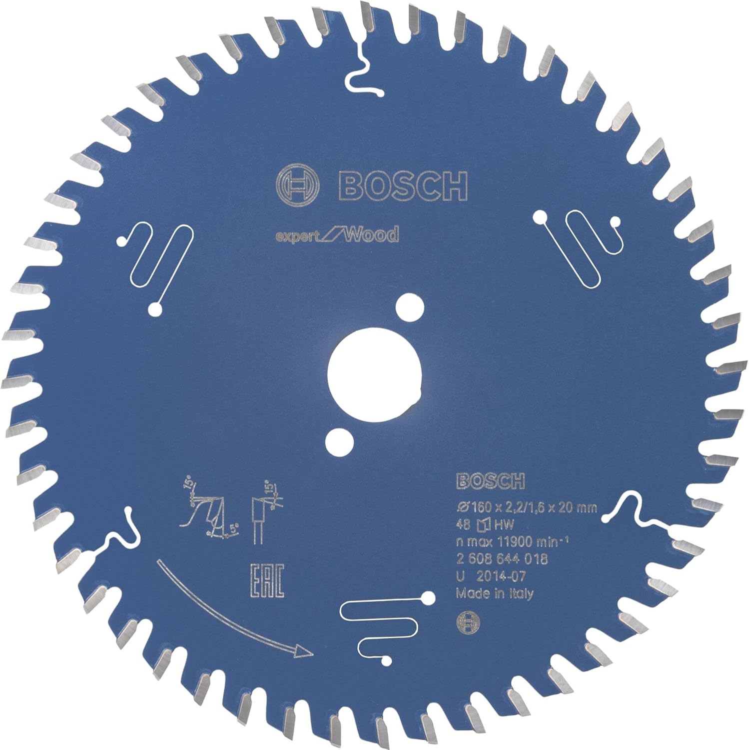 2608644016 dairesel testere bıçağı Expert for Wood, Mavi, 2608644018, 0 watts, 0 volts