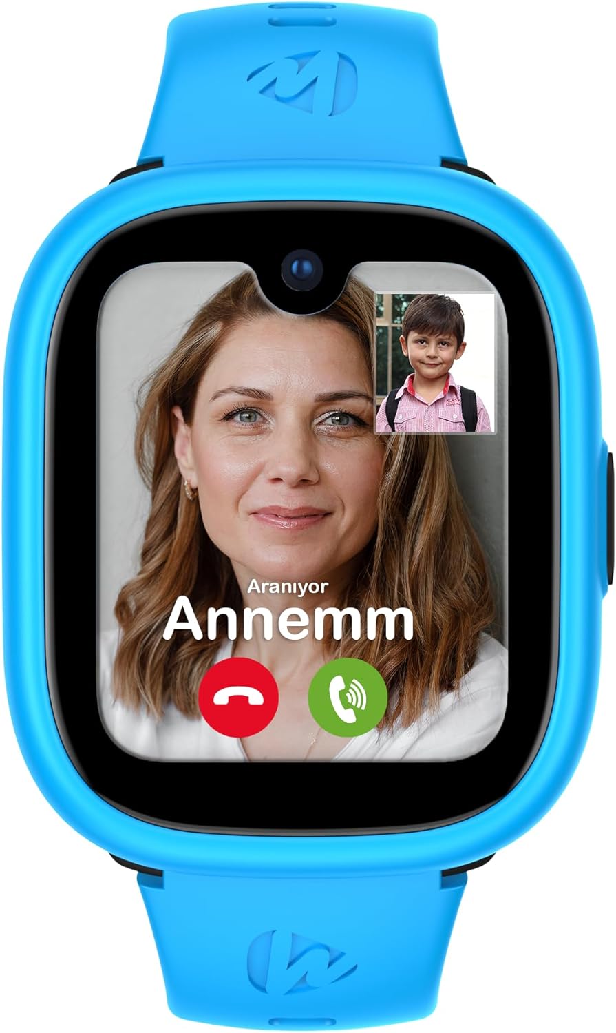 Watch 5 Plus Çocuk Akıllı Saat - Görüntülü Arama, s, Sos, Sağlık Takibi, Güvenli Alan (Mavi)