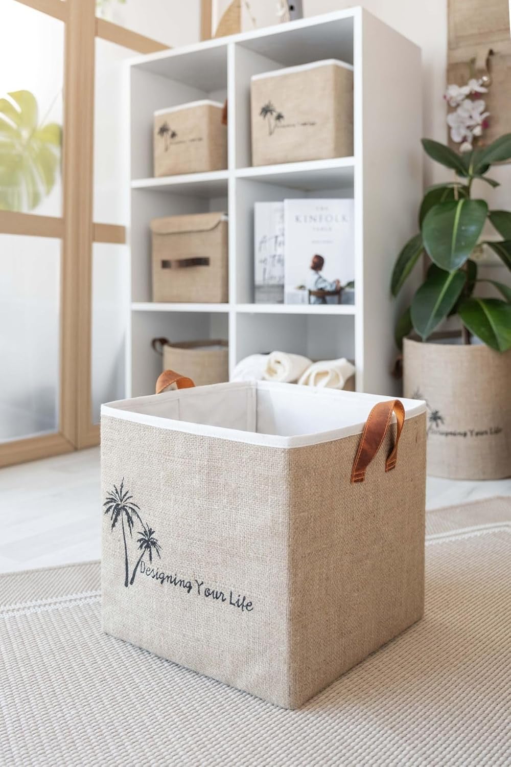 Bee Jüt Dolap İçi Organizer Takı, Makyaj, Banyo, Ofis Düzenleyici Saklama Kutusu 30X30X30 cm