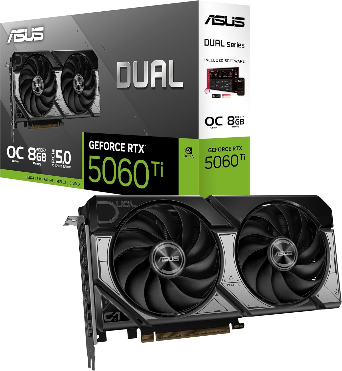 Dual RTX5060TI O8G Nvidia Geforce RTX 5060 TI 8GB GDDR7 128bit OC HDMI 3xDP DLSS4 Ekran Kartı