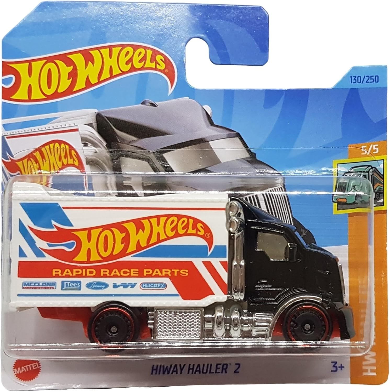 - Hiway Hauler 2 - HW Haulers 5/5 - HKH27 - Short Card - Transporter - Rapid Race Parts - Mattel 2023