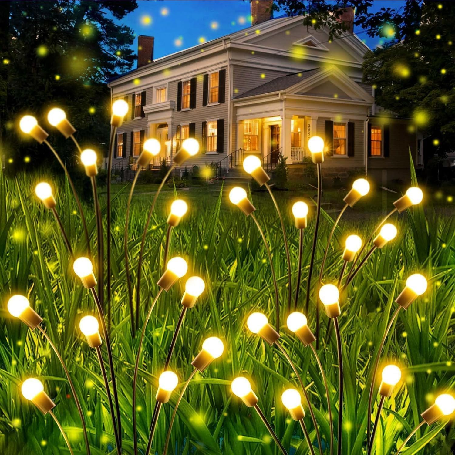 2&apos;li Paket 6&apos;lı Ateş Böceği Bahçe Aydınlatması Solar Güneş Enerjisi Bahçe Aydınlatması Güneş Enerjili Aydınlatma Gün Işığı Aydınlatma Led Işık Su Geçirmez Işık
