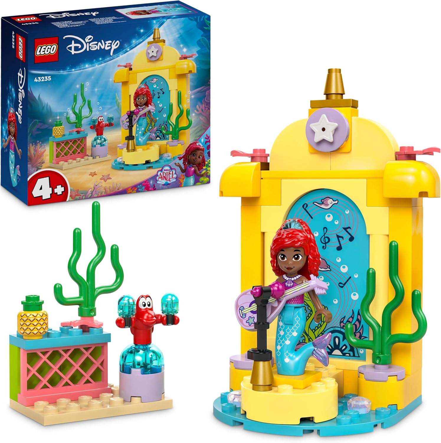 Princess Ariel’in Müzik Sahnesi 43235 – 4 Yaş ve Üzeri Prenses Seven Çocuklar için Yaratıcı Oyuncak Yapım Seti (60 Parça)