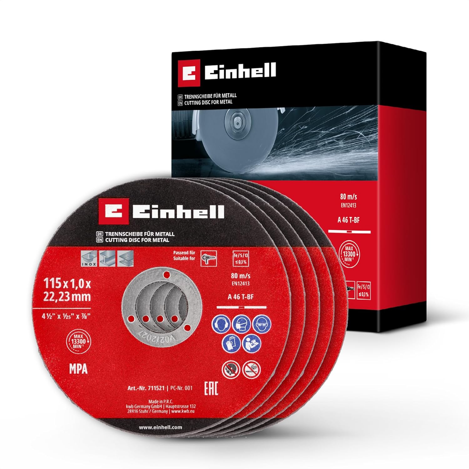 İnox kesici disk 115x1,0 mm 5 adet - 49711521