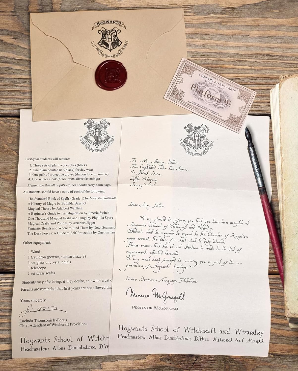 fikirler Harry Potter Hogwarts’a Dt Mektup Seti