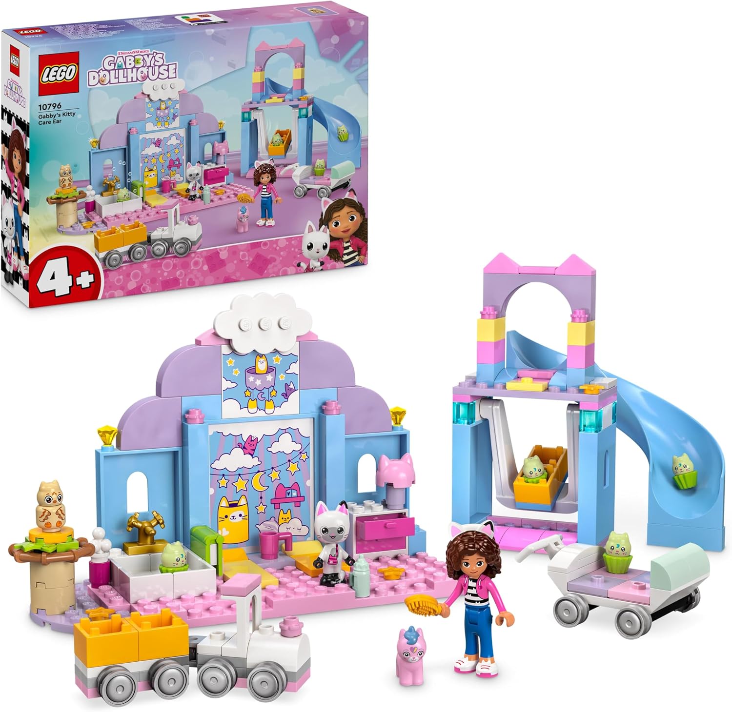 4+ Gabby’s Dollhouse Gabby’nin Kedicik Bakım Odası 10796-4 Yaş ve Üzeri Çocuklar için Yaratıcı Oyuncak Yapım Seti (165 Parça)