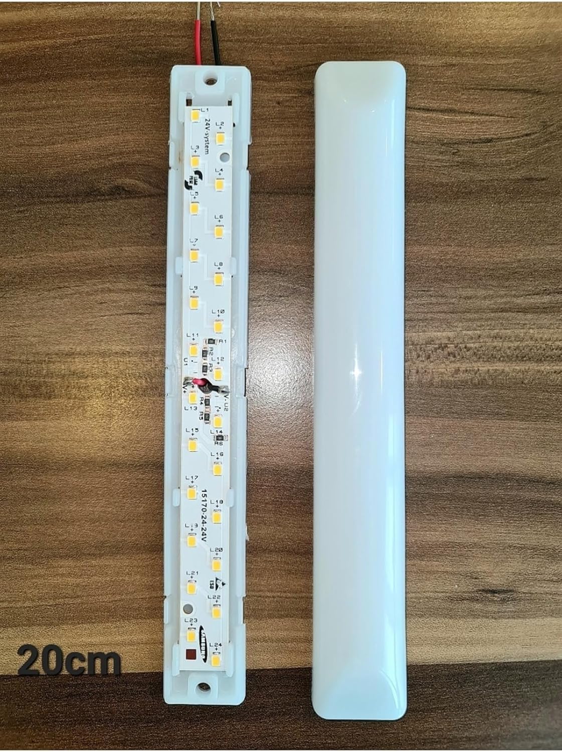 10&apos;lu Paket 24v Tente Led Aydınlatma Armatür 20cm-düz Taban - Beyaz Işık 6500k
