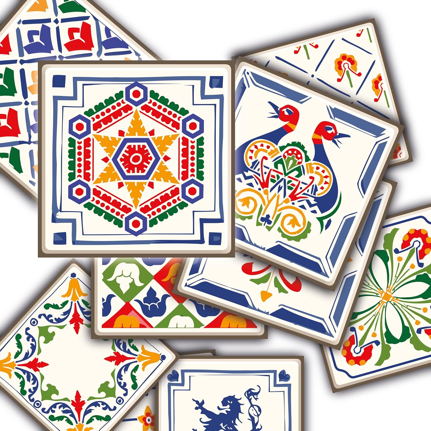 Kendinden Yapışkanlı Oyun Desenli Pvc Karo, Yapışkanlı Fayans Kaplama, Fayans Çıkartması, Zemin Duvar Karosu 10x10 cm (20 Adet/0,20 m2)