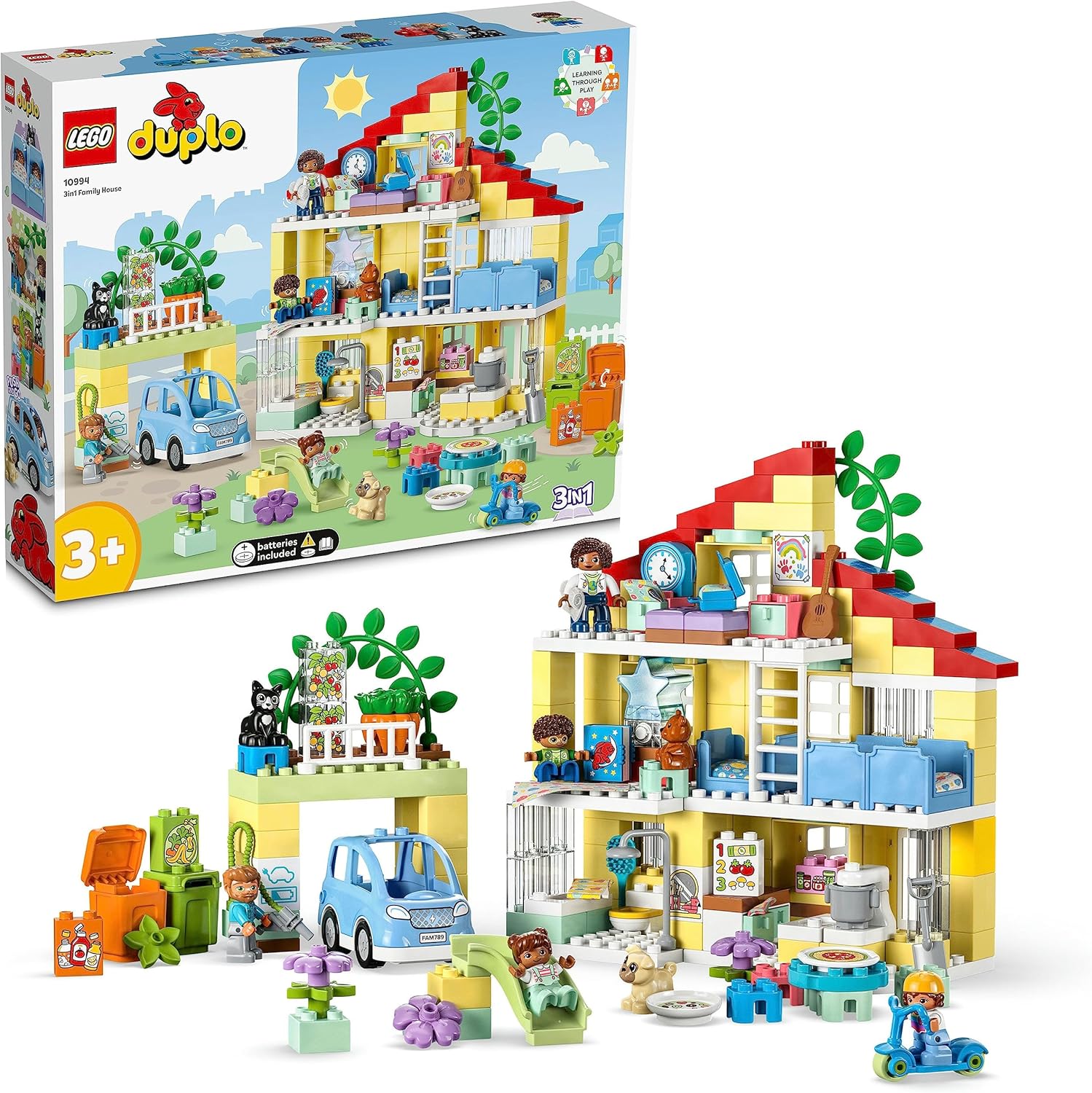 ® Kasabası 3’ü 1 Arada Aile Evi 10994 Oyuncak Yapım Seti (218 Parça)