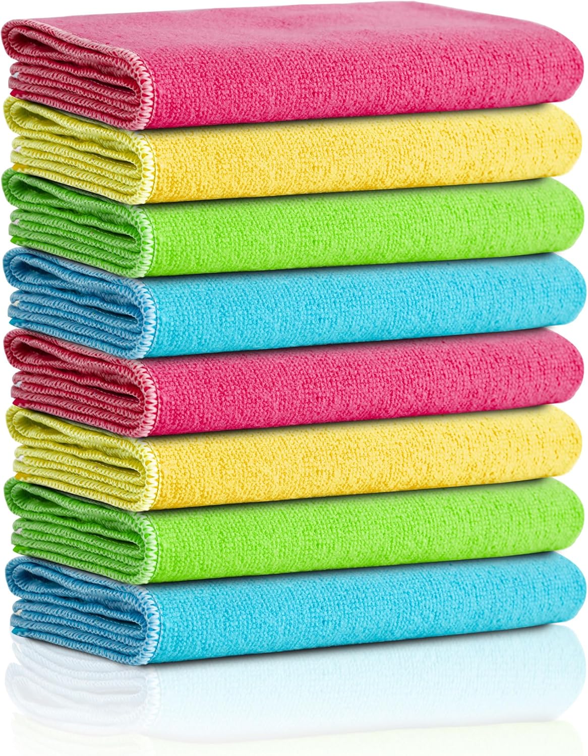 CLEANING | Mikrofiber Temizlik Bezi | Klasik Serii | 250 GSM | Banyo, Mutfak Bezi | Bulaşık Kurulama Bezi | 4 Renk x8 Adet