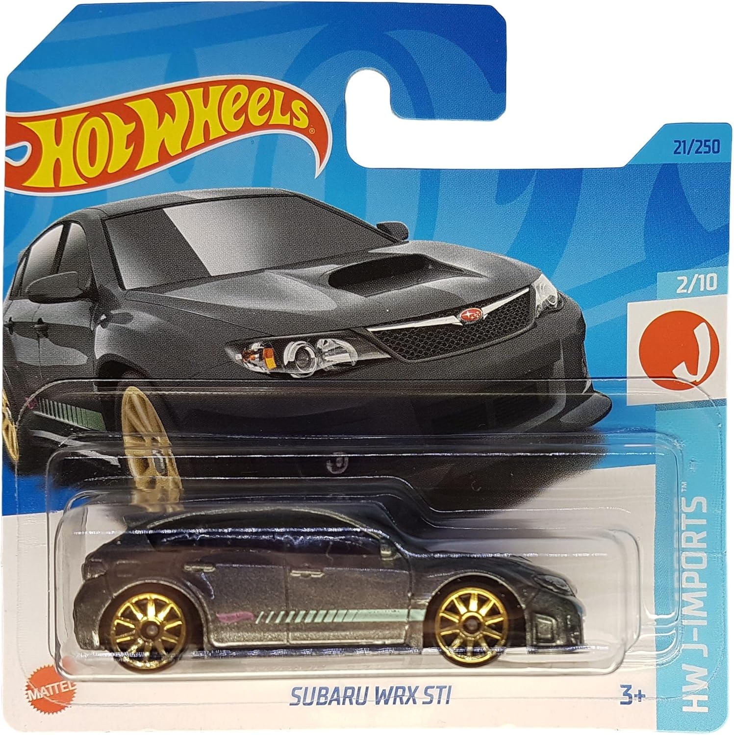 - Subaru WXR STI - HW J-Imports 2/10 - HKK63 - Kısa Kart - Gri Metalik - Mattel 2023