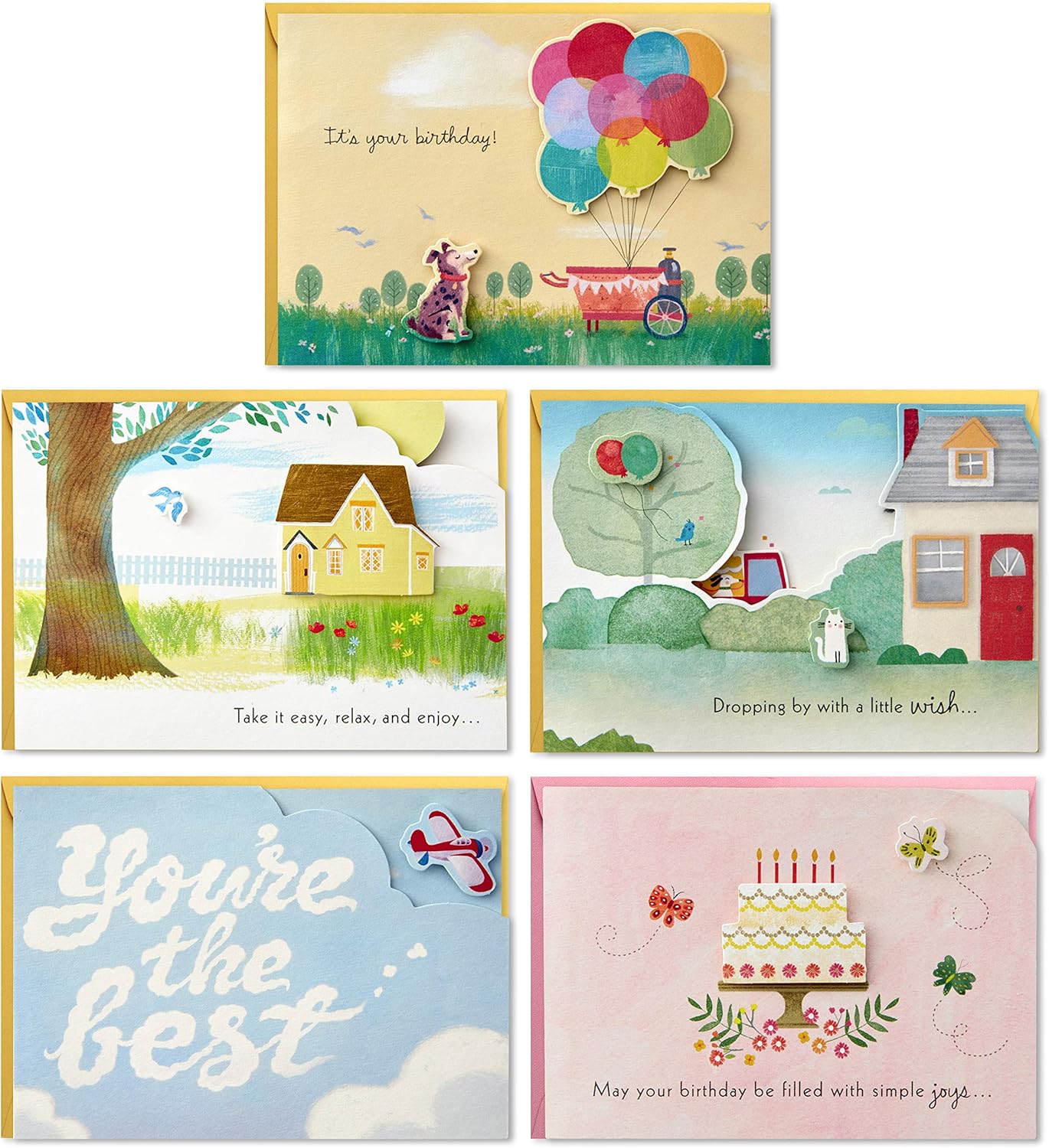 Paper Wonder Pop Up Birthday Card Çeşitleri (Envelopeli 5 kart)
